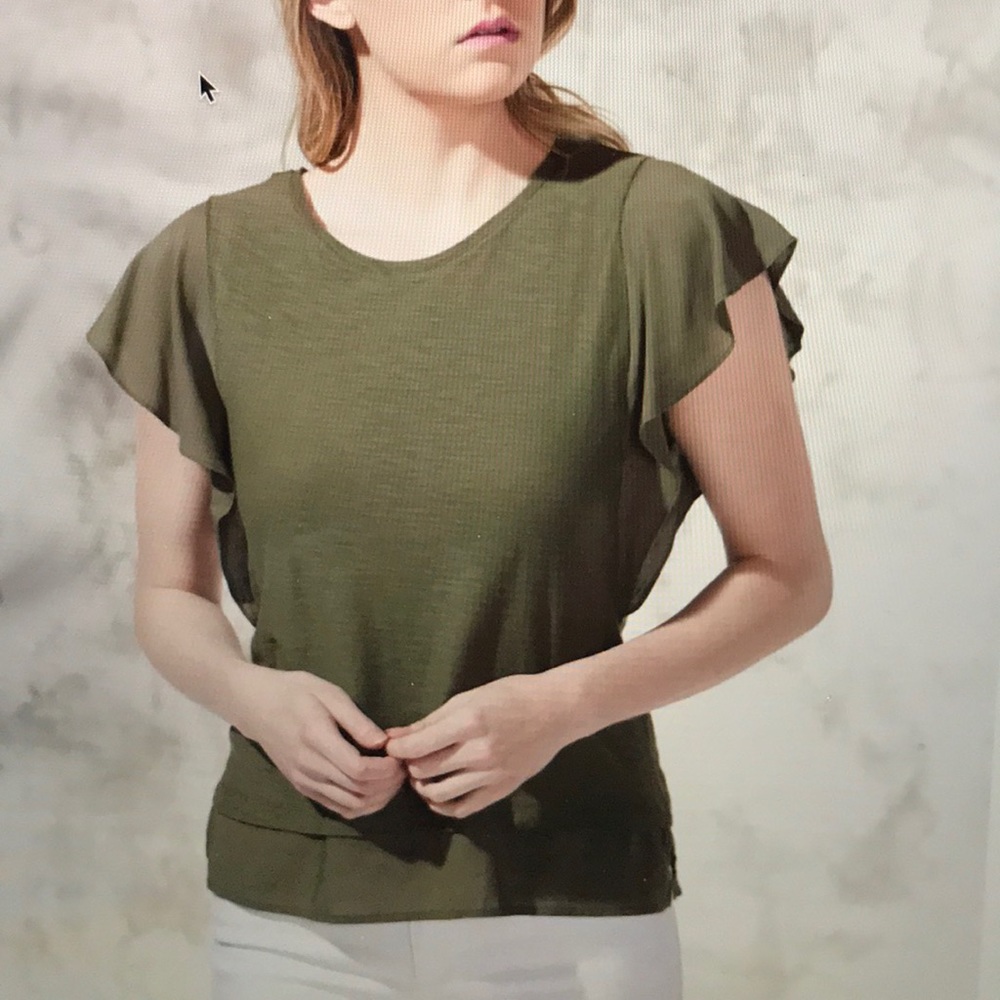 Vince Camuto Mixed Media Top